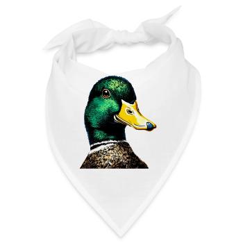 Ente Stockente Entenküken Duck Entlein Erpel Enten - Bandana - Weiß - Vorne