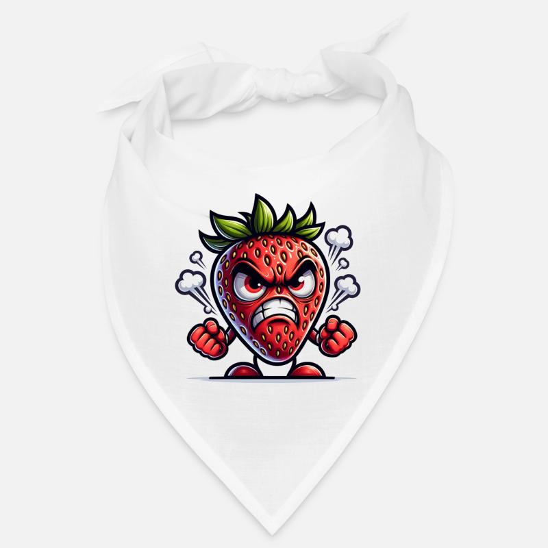 Wütende Erdbeere Mit Dampf Bandana