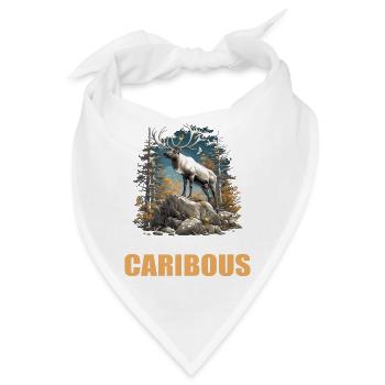 Caribou Karibus Karibu - Bandana - Weiß - Vorne