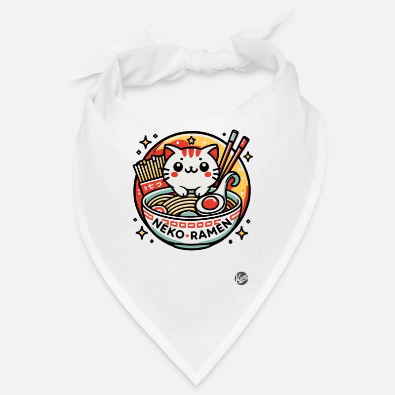 Neko Ramen pour chats - Bandana - blanc