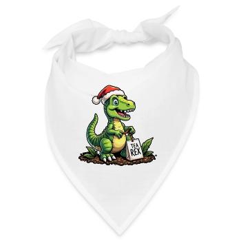 Tea Rex Weihnachten Weihnachtsmann Mütze - Bandana - Weiß - Vorne