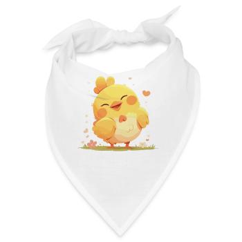 Rooster Hähne Hahn - Bandana - Weiß - Vorne