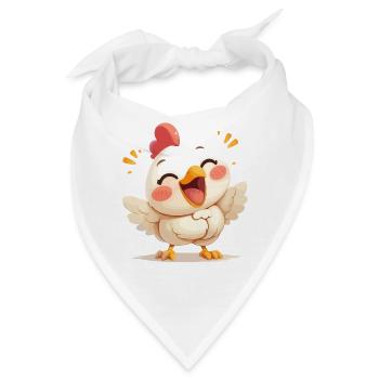 Rooster Hähne Hahn - Bandana - Weiß - Vorne