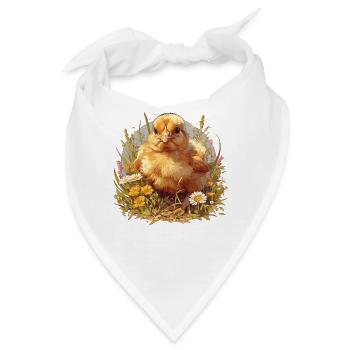 Rooster Hähne Hahn - Bandana - Weiß - Vorne