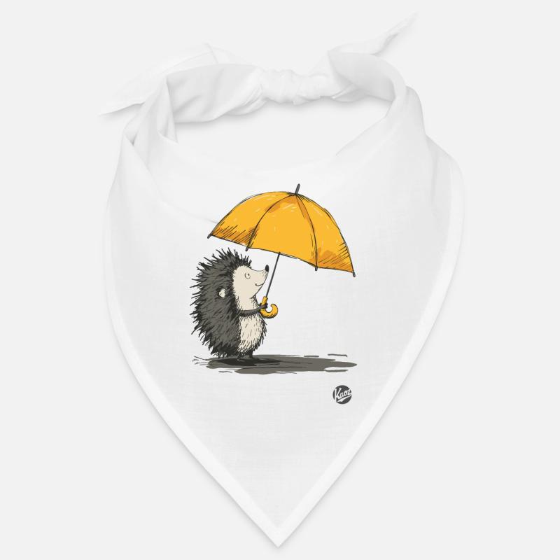 Hérisson avec parapluie sous la pluie Bandana