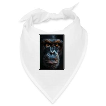 Chimpanzee Schimpansen Schimpanse - Bandana - Weiß - Vorne