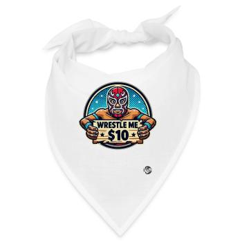 Pleite Luchador Wrestler - Kämpfe für 10$ - Bandana - Weiß - Vorne