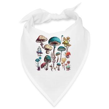 Fantasy-Pilze Illustration Fantasy Mushrooms - Bandana - Weiß - Vorne