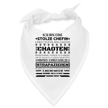 EINE STOLZE CHEFIN BRILLIANTER CHAOTEN - Bandana - Weiß - Vorne