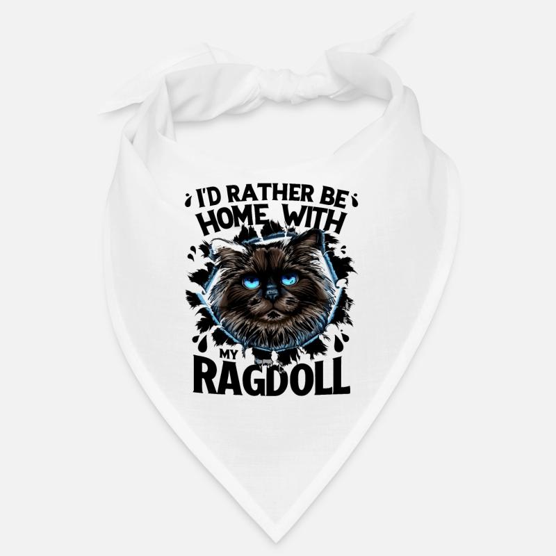 Je préfère être à la maison avec mon propriétaire Ragdoll Ragdolls Bandana