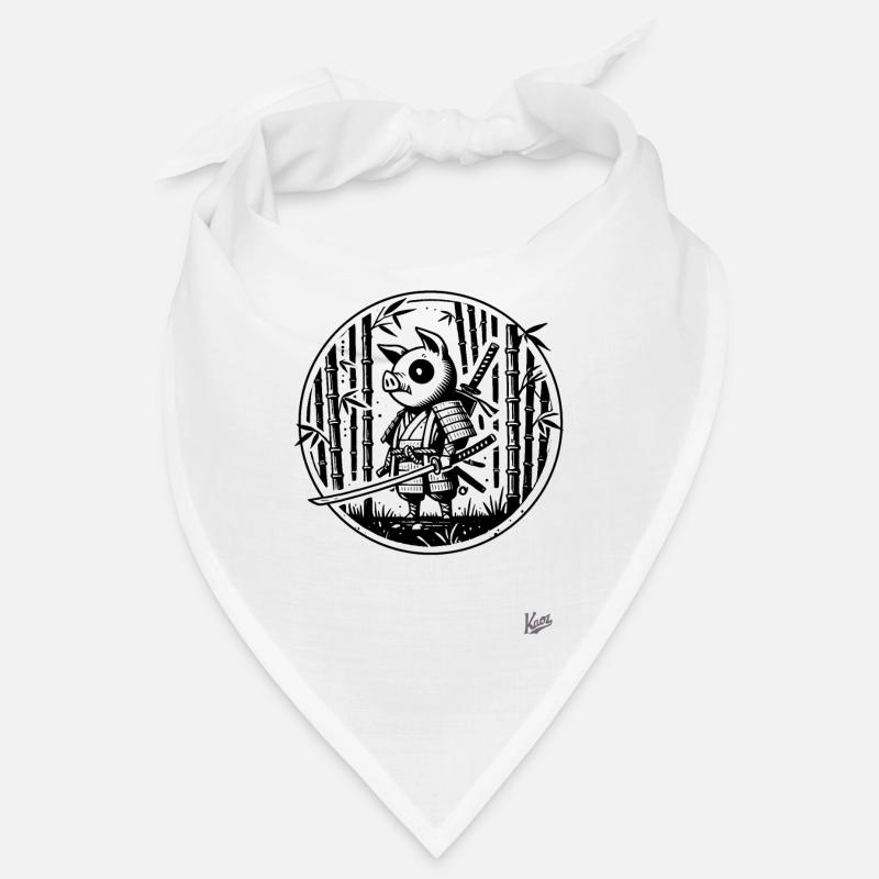 Dans la forêt de bambous, un cochon samouraï Bandana