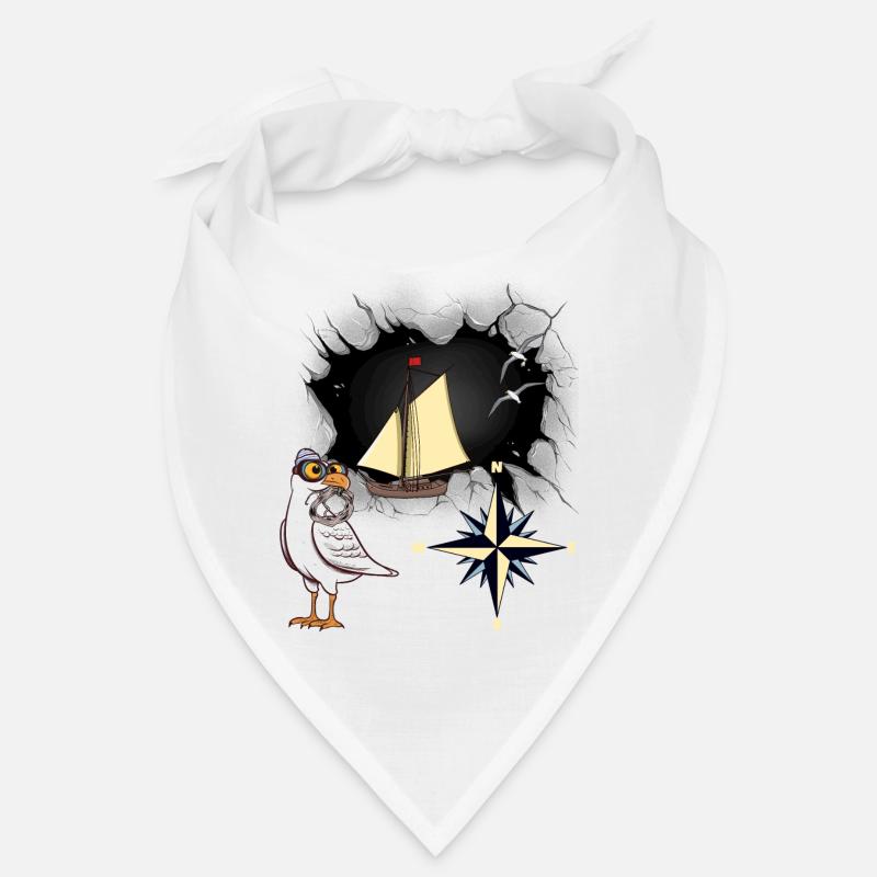Maritime Seagull Seagulls Compass Ship Ships Bandana