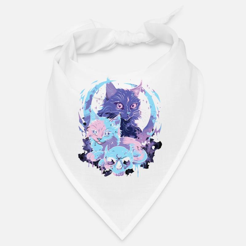 Kawaii Cat Pastel Goth Devilish Bandana