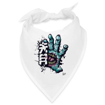 Die Hand des Horrors - Bandana - Weiß - Vorne