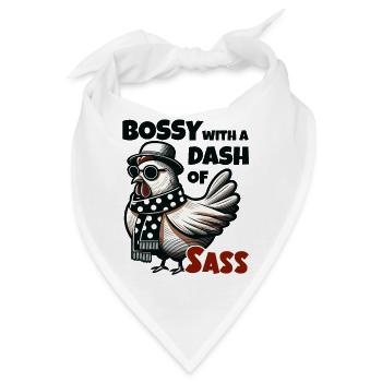 Bossy mit einer Prise Charme – Coole Henne - Bandana - Weiß - Vorne