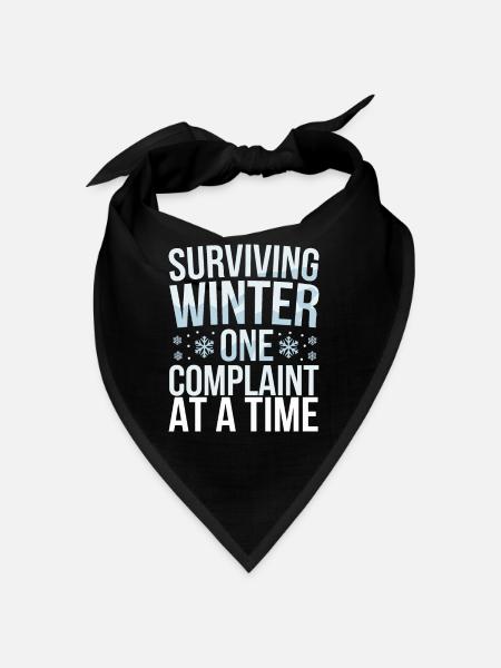 Winter-grumpy-cold-weather-complaints - Bandana - black - Front