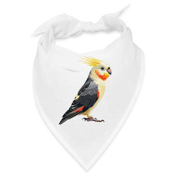Cockatiel Nymphensittiche Nymphensittich - Bandana - Weiß - Vorne