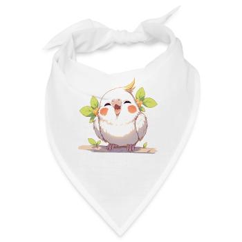 Cockatiel Nymphensittiche Nymphensittich - Bandana - Weiß - Vorne