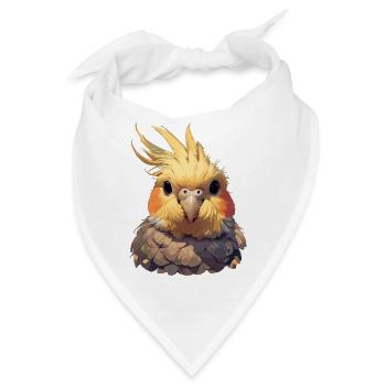 Cockatiel Nymphensittiche Nymphensittich - Bandana - Weiß - Vorne