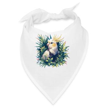 Cockatiel Nymphensittiche Nymphensittich - Bandana - Weiß - Vorne