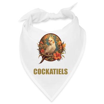 Cockatiel Nymphensittiche Nymphensittich - Bandana - Weiß - Vorne