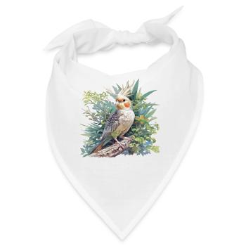 Cockatiel Nymphensittiche Nymphensittich - Bandana - Weiß - Vorne