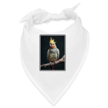 Cockatiel Nymphensittiche Nymphensittich - Bandana - Weiß - Vorne