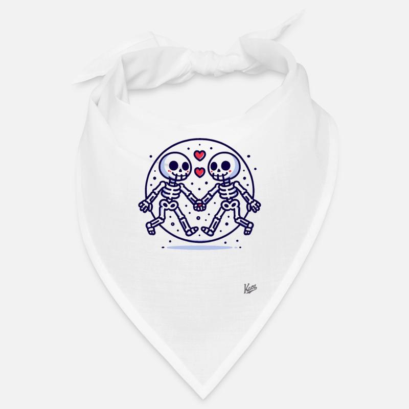 Two skeletons in love Bandana