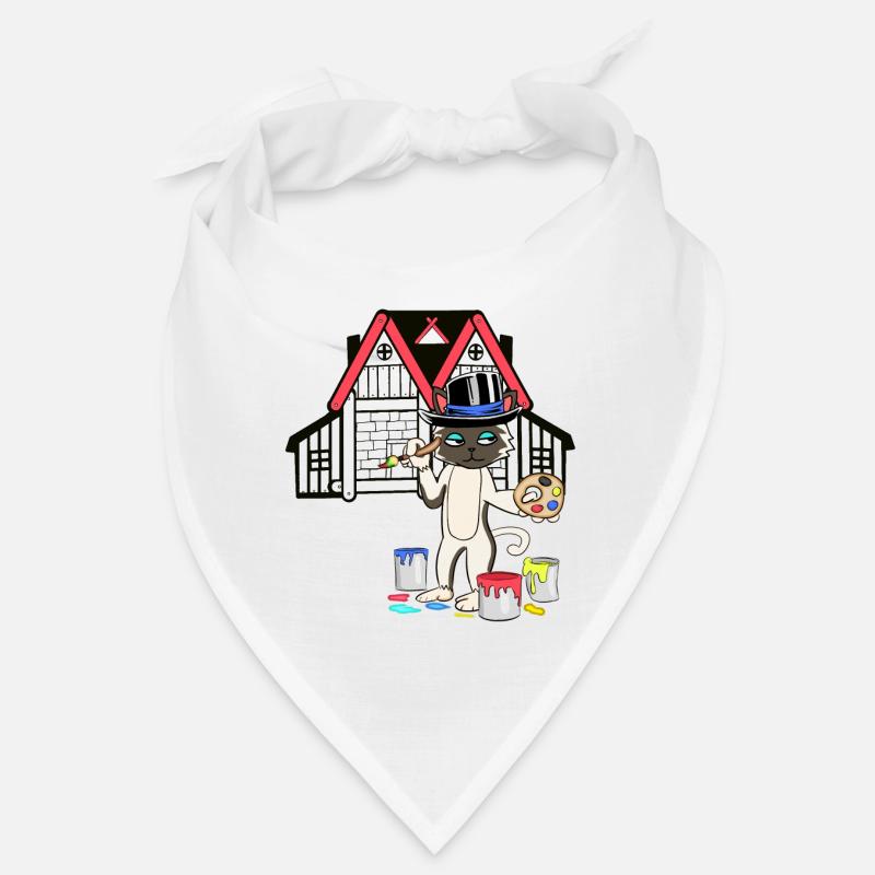 Cat Painter Professions Workspace Job Bandana