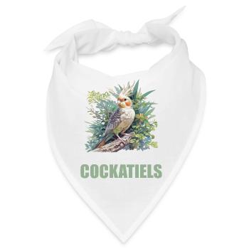 Cockatiel Nymphensittiche Nymphensittich - Bandana - Weiß - Vorne