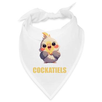 Cockatiel Nymphensittiche Nymphensittich - Bandana - Weiß - Vorne