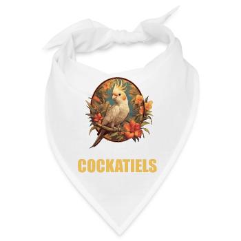 Cockatiel Nymphensittiche Nymphensittich - Bandana - Weiß - Vorne