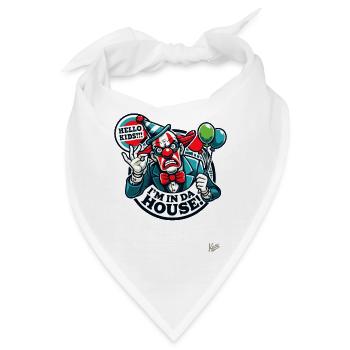 Der fiese und miese Clown ist im Haus - Bandana - Weiß - Vorne