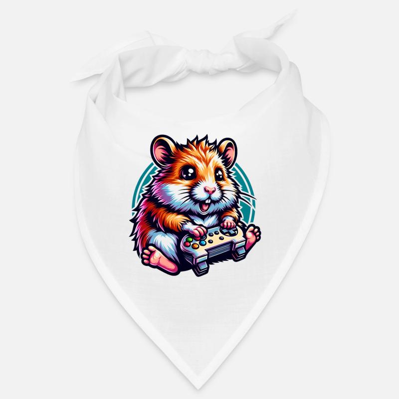 Hamster Mit Videospiel-Controller Illustration Bandana