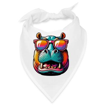 Nilpferd - Bandana - Weiß - Vorne