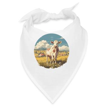 Kühe Kuh - Bandana - Weiß - Vorne