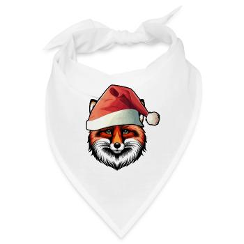 Santa Weihnachtsmann Nikolaus Füchse Märchen - Bandana - Weiß - Vorne