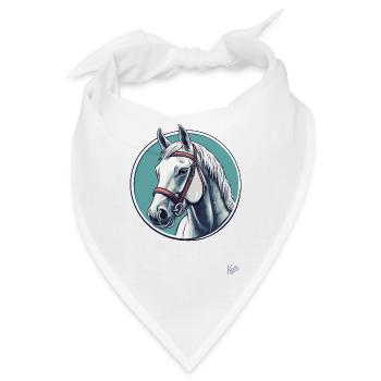 Ein Schimmel, ein weißes Pferd - Bandana - Weiß - Vorne