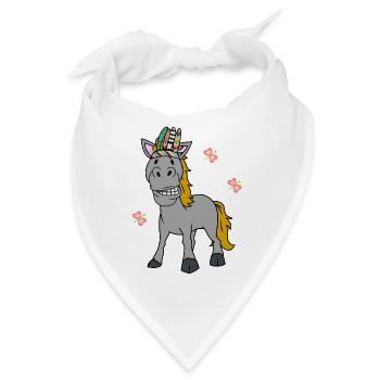 Schamanen Pferd Pony Schamane Frühling - Bandana - Weiß - Vorne