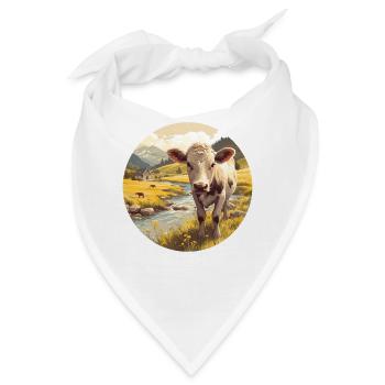 Kühe Kuh - Bandana - Weiß - Vorne