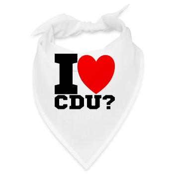 I love CDU - Bandana - Weiß - Vorne