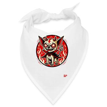 Kleiner Hunde-Satan aus der Hölle - Bandana - Weiß - Vorne