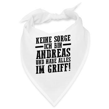 Vorname Andreas - Bandana - Weiß - Vorne