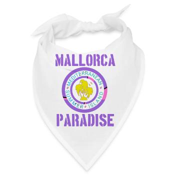 Mallorca Palma Insel - Bandana - Weiß - Vorne
