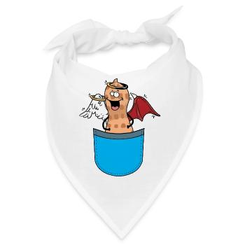 Erdnuss Engelch Teufelchin okkult spirituell - Bandana - Weiß - Vorne