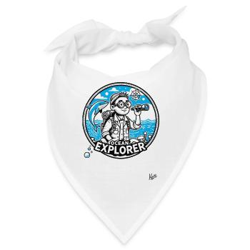 Ozean-Entdecker und Meeresbiologe - Bandana - Weiß - Vorne