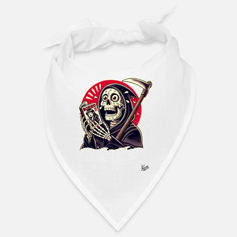 Grim Reaper reading Japanese comics Bandana