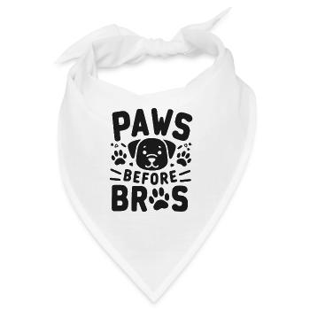 Pfoten vor Bros - Bandana - Weiß - Vorne