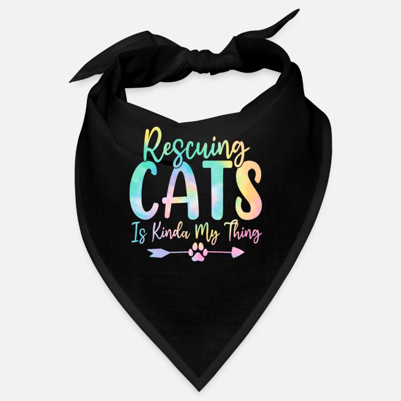 Rescuing Cats Is Kinda My Thing Cat Tie Dye Bandana