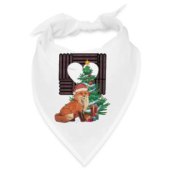 Schweden Finnland Norwegen Xmas Nikolaus Fuchs - Bandana - Weiß - Vorne